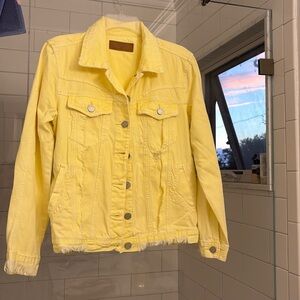 Blank NYC Yellow Jean Jacket Cropped Distressed- do not buy
